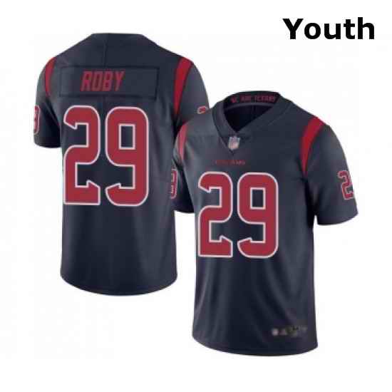 Youth Houston Texans 29 Bradley Roby Limited Navy Blue Rush Vapor Untouchable Football Jersey
